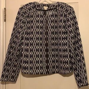 J.Crew Navy Ikat Print Blazer Size XL